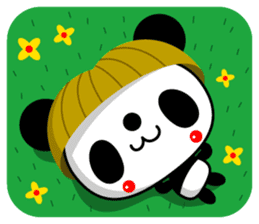 Mr. panda of a bobbed hair head sticker #12629334