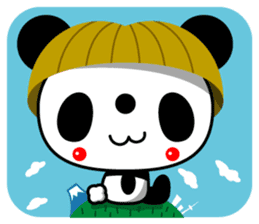 Mr. panda of a bobbed hair head sticker #12629335