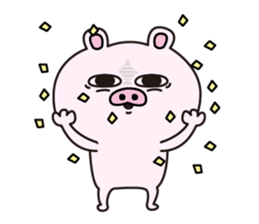 Pig laugh sticker #12629360