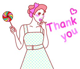 Fashionista Lady-60S style sticker #12630046