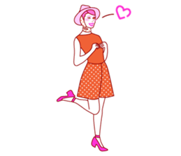 Fashionista Lady-60S style sticker #12630047