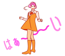 Fashionista Lady-60S style sticker #12630048