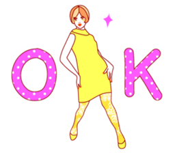 Fashionista Lady-60S style sticker #12630052