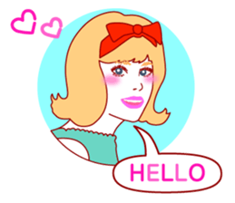 Fashionista Lady-60S style sticker #12630054