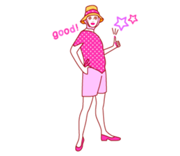Fashionista Lady-60S style sticker #12630056