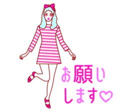 Fashionista Lady-60S style sticker #12630059