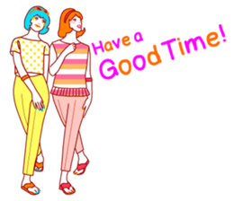 Fashionista Lady-60S style sticker #12630060