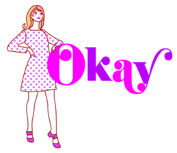 Fashionista Lady-60S style sticker #12630061