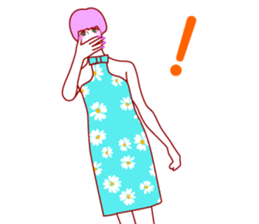 Fashionista Lady-60S style sticker #12630062