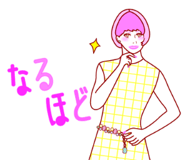 Fashionista Lady-60S style sticker #12630070