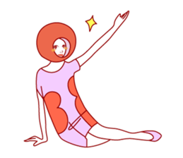 Fashionista Lady-60S style sticker #12630075