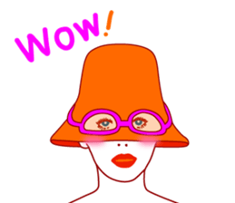 Fashionista Lady-60S style sticker #12630076