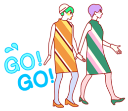 Fashionista Lady-60S style sticker #12630077