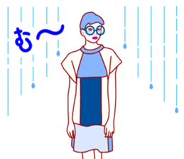 Fashionista Lady-60S style sticker #12630079