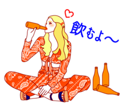 Fashionista Lady-60S style sticker #12630082