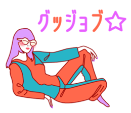 Fashionista Lady-60S style sticker #12630083