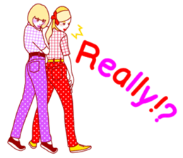 Fashionista Lady-60S style sticker #12630084