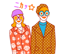 Fashionista Lady-60S style sticker #12630085