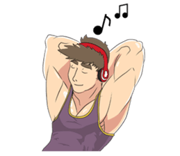 Muscle obsession sticker #12630167