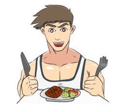 Muscle obsession sticker #12630177