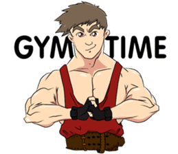 Muscle obsession sticker #12630183