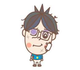 negative boy 3 sticker #12630352