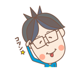 negative boy 3 sticker #12630354