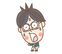 negative boy 3 sticker #12630363