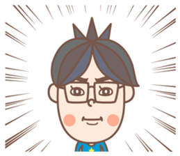 negative boy 3 sticker #12630364