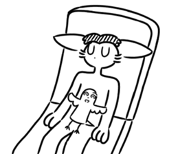 True parrots and rabbit cute sticker(rev sticker #12631879