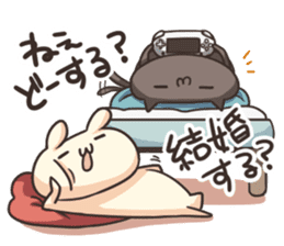 Shiro the rabbit & kuro the cat Part4 sticker #12631913