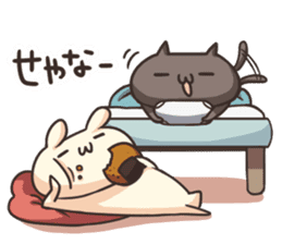 Shiro the rabbit & kuro the cat Part4 sticker #12631914