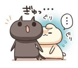 Shiro the rabbit & kuro the cat Part4 sticker #12631918