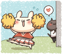 Shiro the rabbit & kuro the cat Part4 sticker #12631921
