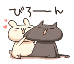 Shiro the rabbit & kuro the cat Part4 sticker #12631925