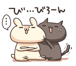 Shiro the rabbit & kuro the cat Part4 sticker #12631926