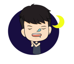 smart young man + sticker #12631943