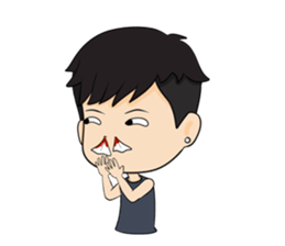 smart young man + sticker #12631945