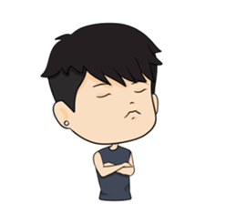 smart young man + sticker #12631948