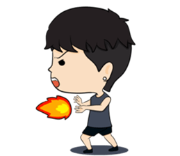 smart young man + sticker #12631953