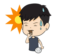 smart young man + sticker #12631959