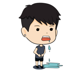 smart young man + sticker #12631964