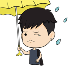 smart young man + sticker #12631968