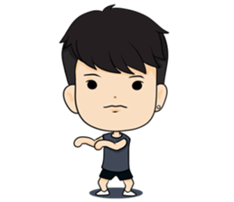 smart young man + sticker #12631971