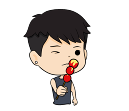 smart young man + sticker #12631972