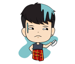 smart young man + sticker #12631974