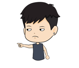 smart young man + sticker #12631977