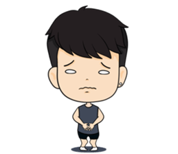 smart young man + sticker #12631978