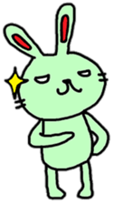 Colorful cute rabbit (Korean) sticker #12633517