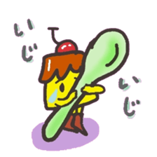 With a pudding sticker #12633948